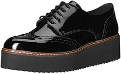 Shellys London Tommy Patent Black Leather Lace Up Platform Wingtip Oxford Shoes