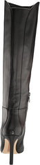 Sam Edelman Shauna Black Leather Pointed Toe Stiletto Heeled Knee High Boots