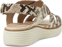 Cole Haan Originalgrand Platform Sandollar Snake Print/Ivory Wedge Heel Sandals