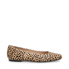 Steve Madden Byra Leopard Fitted Slip ON Square-Toe Ballet Flat