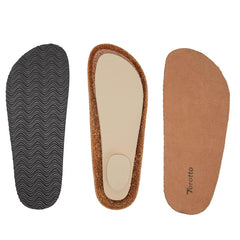 Torotto Mens Slides with Cork Footbed Open Toe Adjustable Webbing Flat Sandals 46