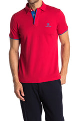 Roberto Cavalli Pipe Trim Patch Pocket Short Sleeve Polo ROSSO FSR687JD06402064