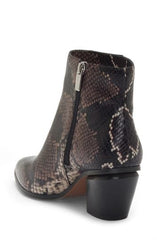 Vince Camuto Grasem Mauve Snake Fashion Block Heel Pointed Toe Western Booties