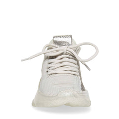 Steve Madden Women's MAXIMA Textile Lace Up Sneakers GREY MULTI