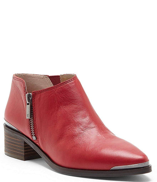 Lucky Brand Women's Koben Garnet Red Pointed Toe Riding Ankle Booties