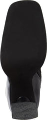 Jeffrey Campbell MAXIMAL-2 Black Leather Square-Toe Platform Retro Boot