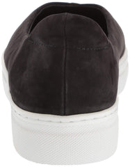 JSlides Felecia Nubuck Black Leather Slip On Fashion Flats Platform Sneakers