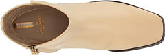 Sam Edelman Thatcher Eggshell Side Zipper Square Toe Low Block Heel Boots
