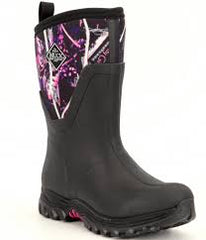 Muck Boot Arctic Sport Mid Black Muddy Girl Pink Camouflage Waterproof Snow Boot