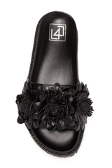 LFL by Lust For Life Women's LL-Kimchi Slide Sandal, Black Polyurethane