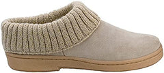 Clarks Stone Knitted Collar Winter Clog Rounded Closed Toe Slippers