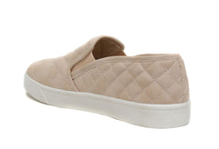Soda Alone Blush Quilted Slip On Rounded Toe Elastic Panel Fashion Sneakers