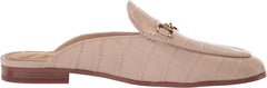 Sam Edelman Linnie French Oak Golden Accented Slip On Rounded Toe Fashion Mules