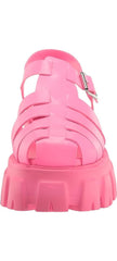 Steve Madden Echo Hot Pink Ankle Strap Chunky Platform Fisherman Sandals