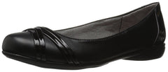 LifeStride Aliza Black Fashion Slip On Rounded Toe Flat Heel Ballet Shoes 5