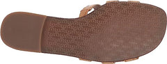 Sam Edelman Bay Buff Tan Slide Mule Open-Toe Slip-On Leather Flats Wide Sandals