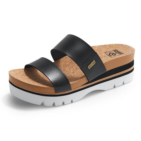 Women's Higher Arch Support Slides Cork Footbed Slip on Platform Sandals 7.5