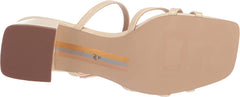 Sam Edelman Rachelle Ivory Patent Multi Cross Over Buckle Strap Heeled Sandals