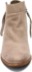 Sam Edelman Packer Putty Leather Squared Toe Stacked Block Heel Ankle Booties