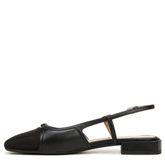 Sam Edelman Kara2 Black Squared Toe Slingback Fashion Flats Sandals Loafers