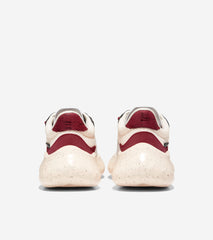 Cole Haan Generation Zerogrand II SQL Ivory/Syrah/Heather Lace Up Sneakers