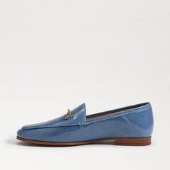 Sam Edelman Loraine Nova Blue Leather Almond Toe Slip On Classic Vamp Loafers