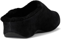 FitFlop Shuv All Black Slip On Rounded Toe Slip Resistant Comfortable Slippers