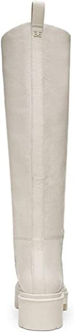 Sam Edelman Larina Ivory Leather Chunky Lug Sole Knee High Riding Boots
