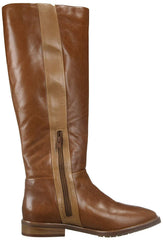 LFL by Lust For Life Mindset Cognac Leather Leather Flat Knee High Riding Boot