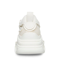 Steve Madden Possession Lace Up Boyfriend Chunky Platform Sneakers White
