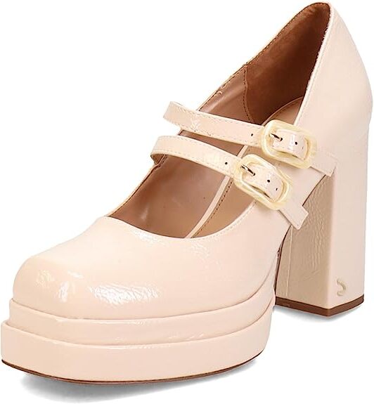 Circus By Sam Edelman Pepper Vanilla Bean Square Toe Buckle Vamp Strap Heel Pump