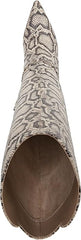 Sam Edelman Elia Roccia Python Wide Calf Pointed Toe Stiletto Heeled Tall Boots