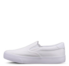 Lugz Clipper White Fashion Slip On Rounded Toe Canvas Platform Sneakers 6.5