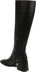 Sam Edelman Wade Stacked Heel Square Toe Retro Wide Calf Knee High Fashion Boots