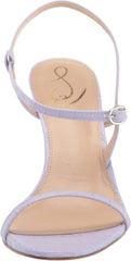 Sam Edelman Doran Lilac Croco Leather Stiletto Heel Ankle Strap Heeled Sandals