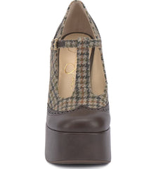 Jessica Simpson Selventa Slumber Brown Mary Jane Block Heel Platform Pumps