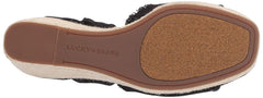 Lucky Brand Mindra Black Open Toe Platform Summer Espadrille Wedge Sandals (8, Black)
