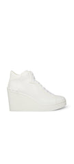 Steve Madden Brix White Rounded Closed Toe Lace Up Embellished Detail Sneakers