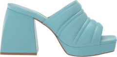 Circus by Sam Edelman Marlie Calypso Blue Slip On Open Toe Block Heeled Sandals