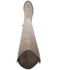 Sam Edelman Narisa Dark Taupe Suede Chunky Heel Rounded Toe Over The Knee Boots
