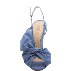 Schutz Allina Light Blue Open Toe High heel Designer Dress Pumps