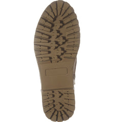 Cecelia New York Trekker Mustang Gold Multi Fur Lace Up Hiker Combat Booties