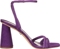 Sam Edelman Kia Royal Orchid Squared Open Toe Ankle Strap Block Heeled Sandals