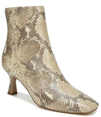 Sam Edelman WHEAT MULTI SNAKE Martini Squared Toe Leather Kitten Heeled Booties