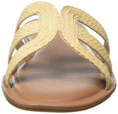 The Drop Monika Raffia Fashion Slip On Flat H-Band Slide All Seasons Sandals