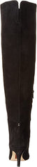 Sam Edelman Ursula Black Pointed Toe Kitten Heel Over The Knee Fashion Boots