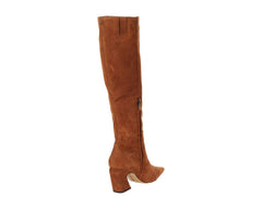 Sam Edelman Sulema Pecan Tall Pointed Toe Block Heeled Knee High Fashion Boots