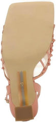 Sam Edelman Candice Canyon Clay Ankle Strap Square Open Toe Spool Heeled Sandal