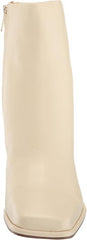 Sam Edelman Irie Modern Ivory Squared Toe Block Heeled Fashion Ankle Booties