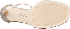 Jessica Simpson Ostey Champagne Ankle Strap Squared Toe Stiletto Heeled Sandals